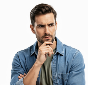 Man thinking about male factor infertility